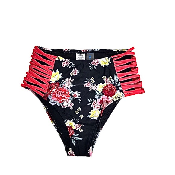 NWT Decree Floral HighWaist Cheeky Bikini Swimsuit - Picture 9 of 16
